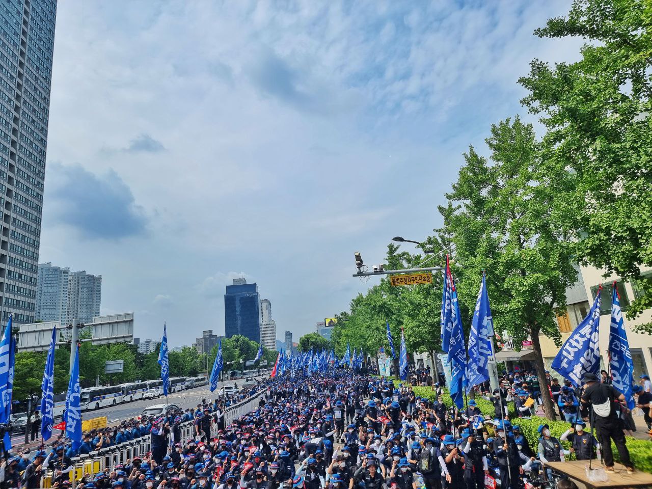 금속노조 총파업 결의대회
